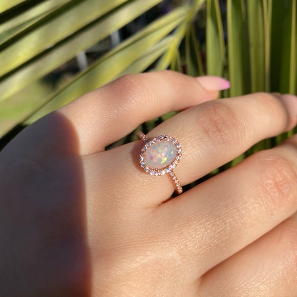 NEW Gorgeous 18k Rose Gold  Plated Fire Opal - Picture 11 of 13